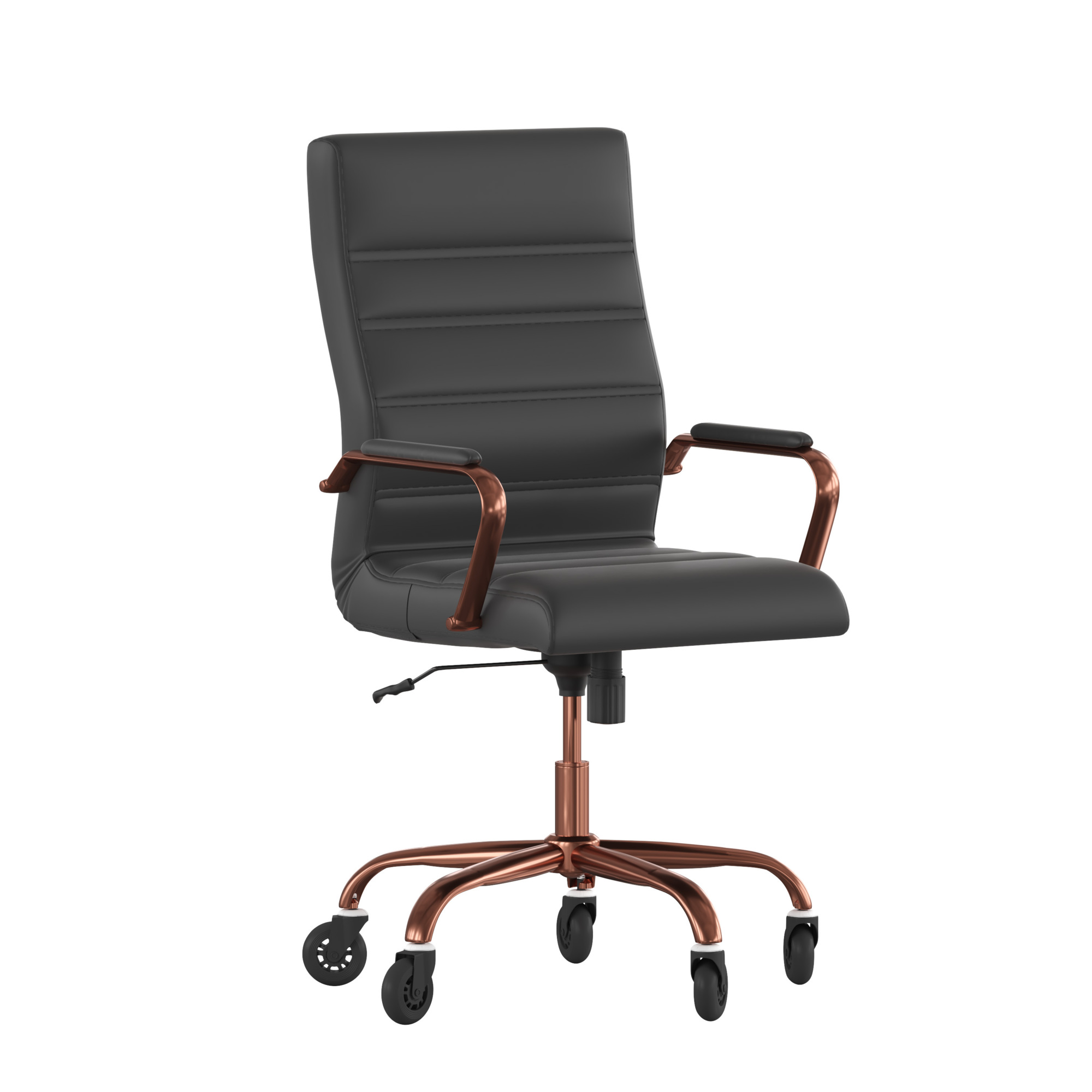 Flash Furniture, Black LeatherSoft Roller Wheel Executive Chair, Included (qty.) 2 Model# GO2286HBKRSGRLB